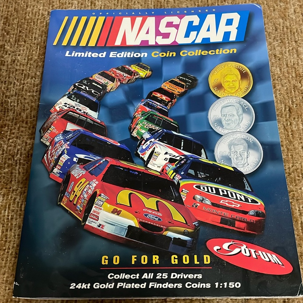 NASCAR Limited Edition coin Collection, Go For Gold, 25 Drivers Coins